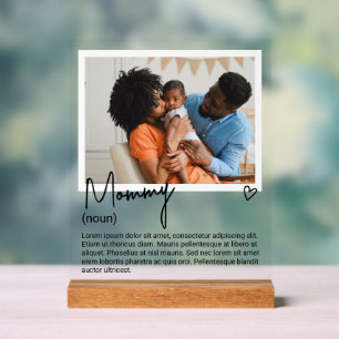 Mama foto en gepersonaliseerde zelfstandig naamwoo acryl bord