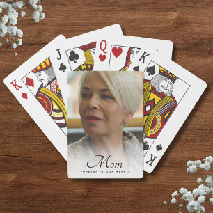 Mama Foto Gepersonaliseerde Memorial Tribute begra Pokerkaarten