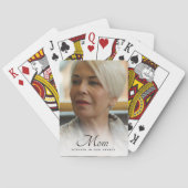Mama Foto Gepersonaliseerde Memorial Tribute begra Pokerkaarten (Achterkant)