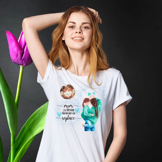 Mama Foto Gepersonaliseerde Moederdag Gift T-shirt
