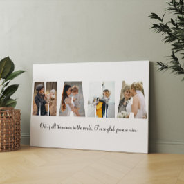 Mama fotocollage 4 foto's | Moederdag Cadeau Canvas Afdruk