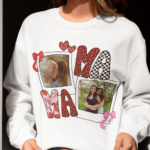 Mama Fotocollage Coquette Luipaard Striktrui Trui