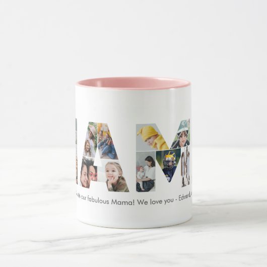 Mama Fotocollage Moederdag Moeder Verjaardag Mok (Midden)
