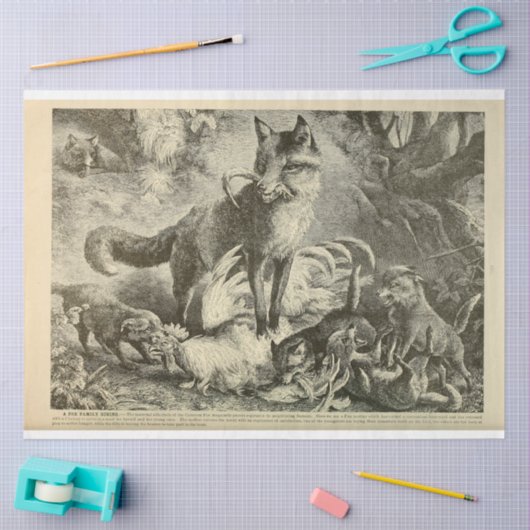  Mama Fox Ephemera Decoupage Tissuepapier (Craft)