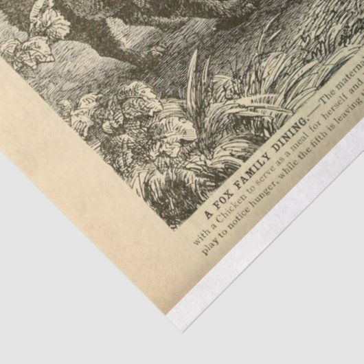 Mama Fox Ephemera Decoupage Tissuepapier (Detail)