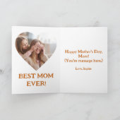 Mama Fox & Pup Woodland Moederdag Foto Kaart (Binnen)