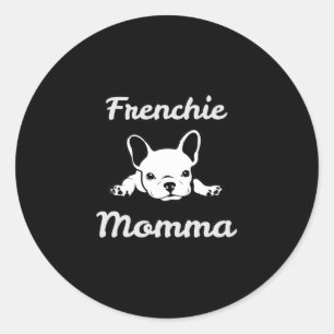 Mama. Franse Bulldog Lover Mam Ronde Sticker