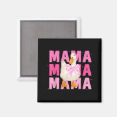 Mama gans coquette strik grappige moedergans moede magneet (Voorkant / Achterkant)