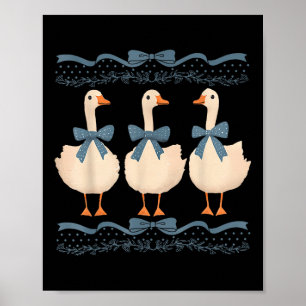 Mama Gans met Baby ganzen  Blue Ribbon Goo Poster