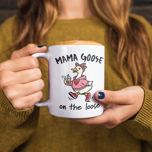 Mama Gans op Hol Funny Moeder Gans Cartoon Koffiemok