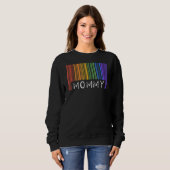 mama gay pride vlag barcode queer lesbische regenb trui (Voorkant volledig)