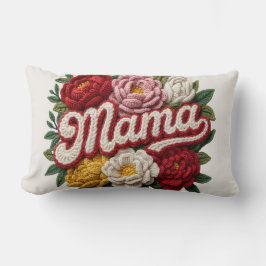 "Mama" Gebloemde Gehaakte Kussen – Moederdag – Cad