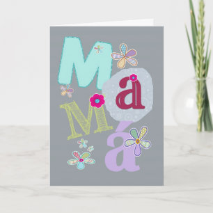 mamá, gelukkig moederdag in het Spaans Kaart