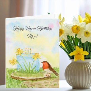 Mama Gelukkige Maart Verjaardag Narcissen Kaart