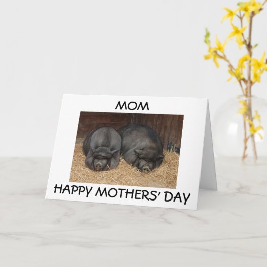 "MAMA, GELUKKIGE MOEDERDAG" VAN ZOON OF DOCHTER KAART (Gele Bloem)