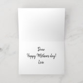 Mama gepersonaliseerd jaar aangepaste tekst hart v folie wenskaart (Binnenlaag)