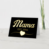 Mama gepersonaliseerd jaar aangepaste tekst hart v folie wenskaart (Voorkant)