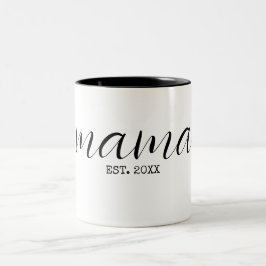 Mama gepersonaliseerd tweekleurige koffiemok