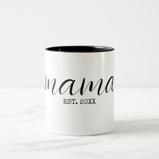 Mama gepersonaliseerd tweekleurige koffiemok