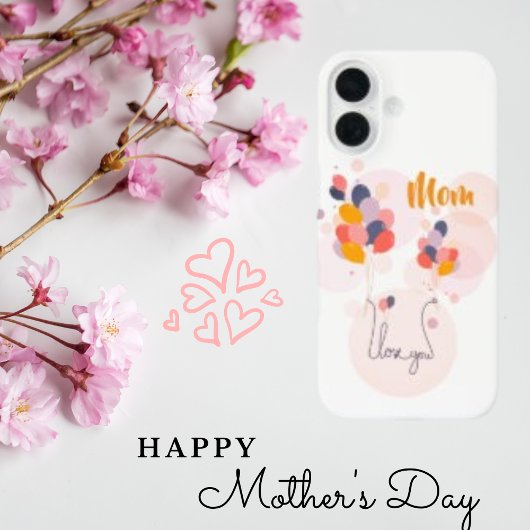 Mama Gepersonaliseerde Waterverf Ballon iPhone 16 Case-Mate iPhone Case