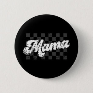 Mama Geruit Vintage Moederdag Moeders Vrouwen  Ronde Button 5,7 Cm