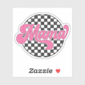 Mama Geruite Vans Retro Sticker Roze (Vel)
