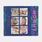 Mama Gewoon de beste fotocollage gepersonaliseerd Fleece Deken (Voorkant (Horizontaal))