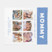 Mama Gewoon de beste fotocollage gepersonaliseerd Fleece Deken (Voorkant (Horizontaal))