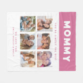 Mama Gewoon de beste fotocollage gepersonaliseerd Fleece Deken (Voorkant (Horizontaal))