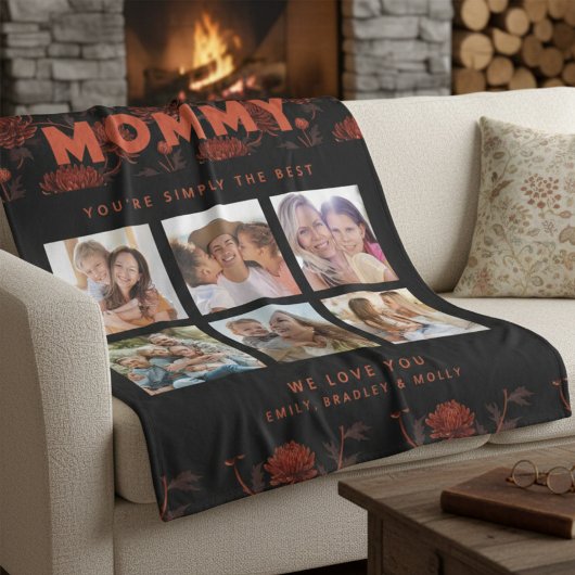 Mama Gewoon de beste fotocollage gepersonaliseerd Fleece Deken