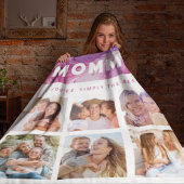 Mama Gewoon de beste fotocollage gepersonaliseerd Fleece Deken