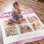 Mama Gewoon de beste fotocollage gepersonaliseerd Fleece Deken