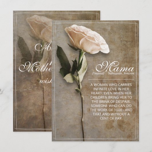 Mama - gewoon onvervangbaar - (Voorkant / Achterkant)