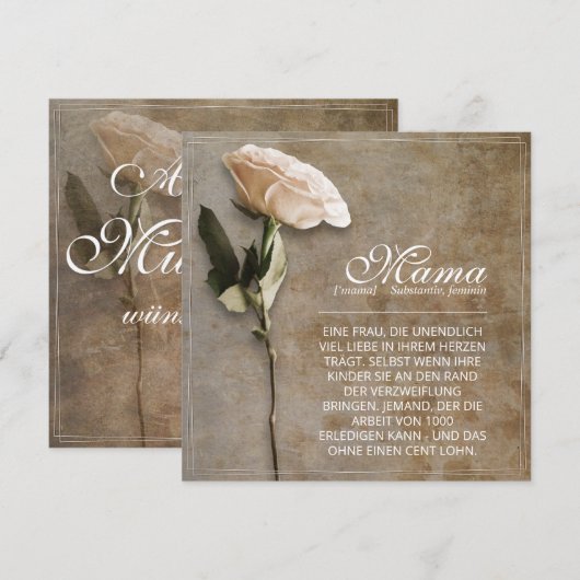 Mama - gewoon onvervangbaar -  (Voorkant / Achterkant)