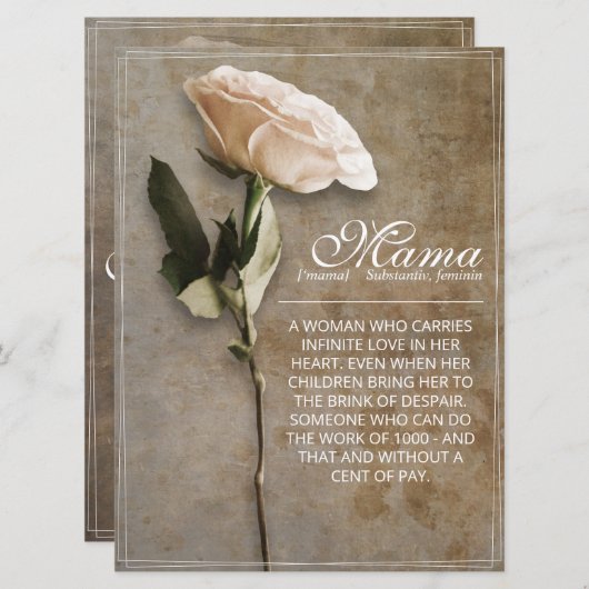 Mama - gewoon onvervangbaar -  (Voorkant / Achterkant)