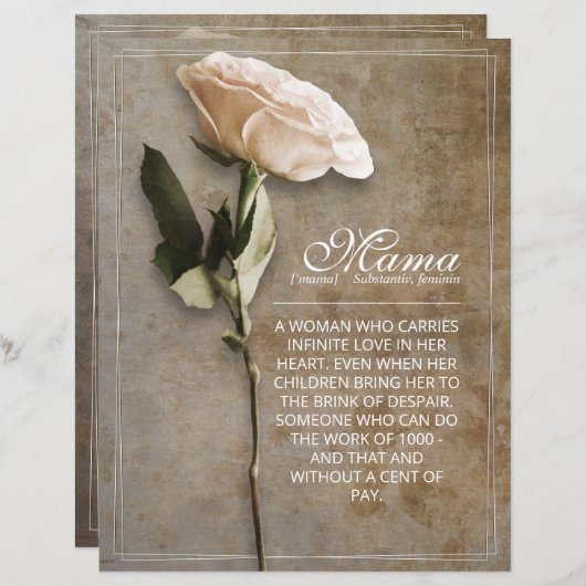 Mama - gewoon onvervangbaar -  (Voorkant / Achterkant)