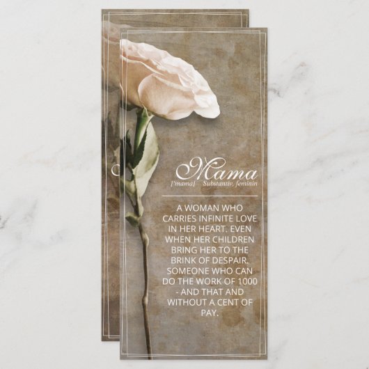Mama - gewoon onvervangbaar -  (Voorkant / Achterkant)