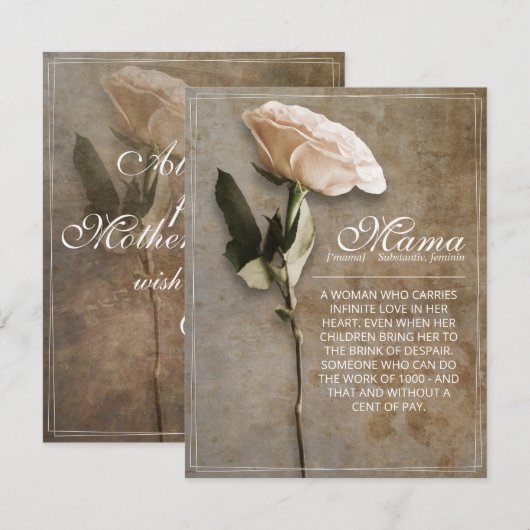 Mama - gewoon onvervangbaar - (Voorkant / Achterkant)