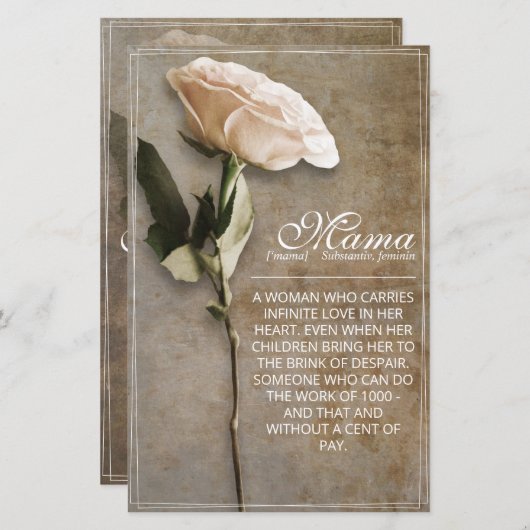 Mama - gewoon onvervangbaar -  (Voorkant / Achterkant)