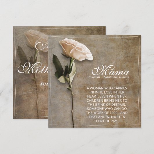 Mama - gewoon onvervangbaar - (Voorkant / Achterkant)