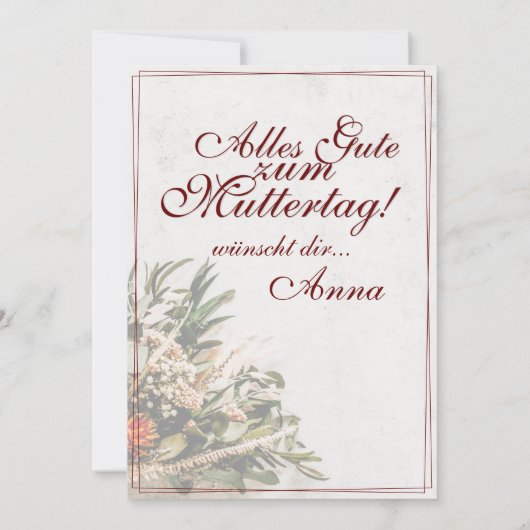 Mama - gewoon onvervangbaar - Boeket (Achterkant)