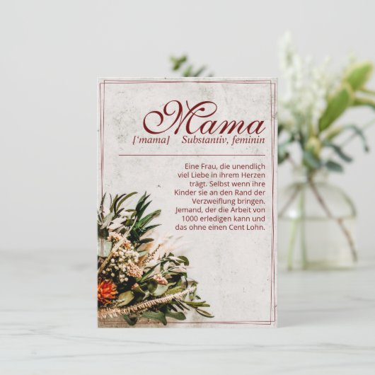 Mama - gewoon onvervangbaar - Boeket (Staand voorkant)