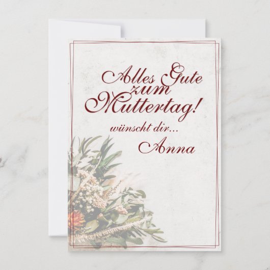 Mama - gewoon onvervangbaar - Boeket (Achterkant)