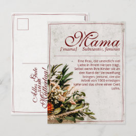 Mama - gewoon onvervangbaar - Boeket Feestdagenkaart