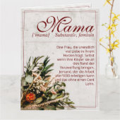 Mama - gewoon onvervangbaar - Boeket Kaart (Gele Bloem)