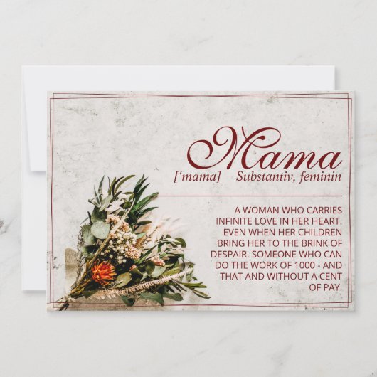 Mama - gewoon onvervangbaar - Bouquet (Voorkant)