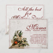 Mama - gewoon onvervangbaar - Bouquet (Voorkant / Achterkant)