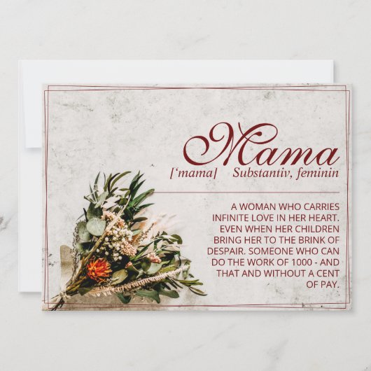 Mama - gewoon onvervangbaar - Bouquet (Voorkant)