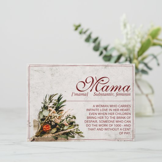 Mama - gewoon onvervangbaar - Bouquet (Staand voorkant)