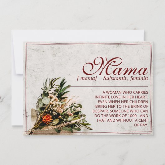 Mama - gewoon onvervangbaar - Bouquet (Voorkant)